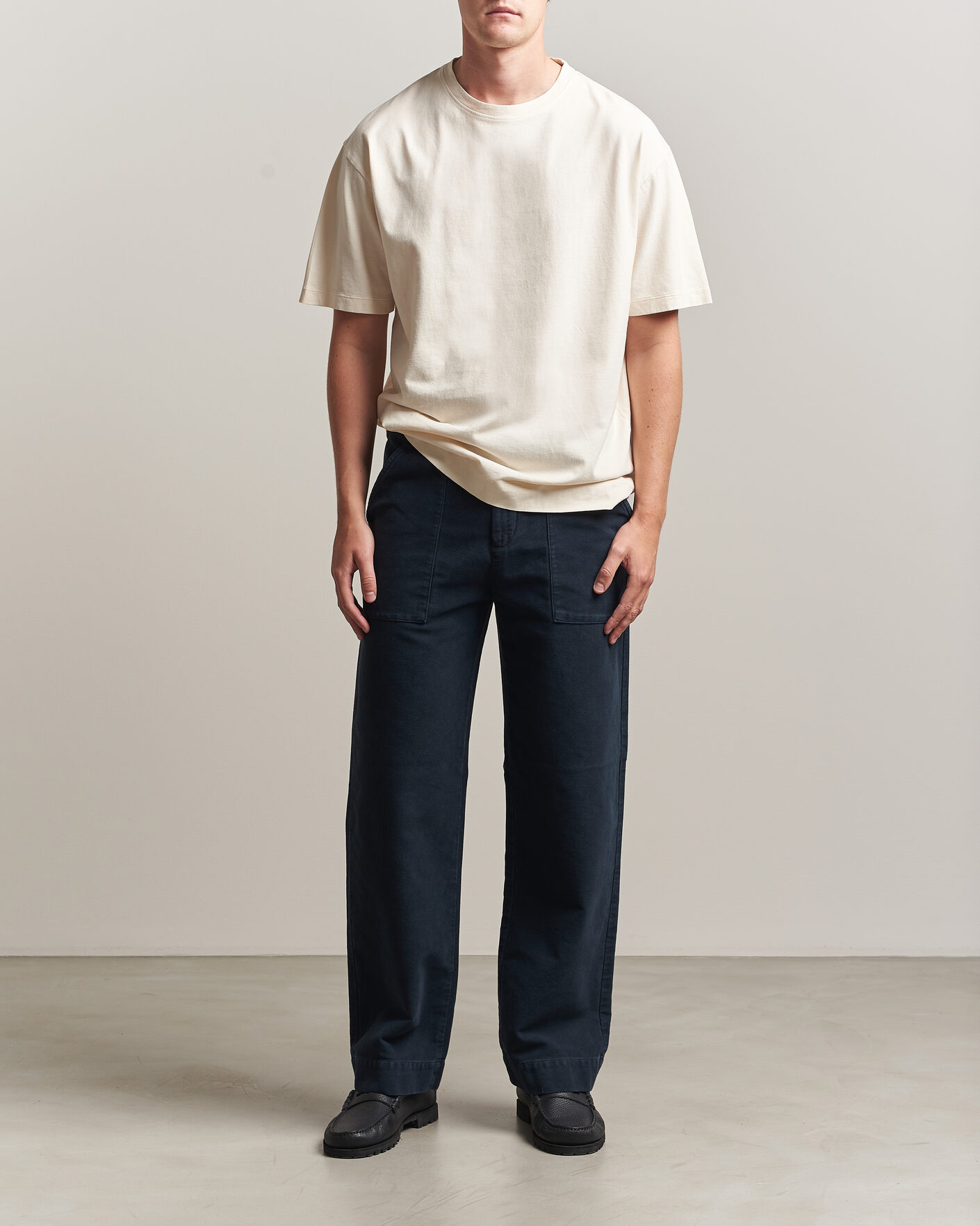 Hombres | Camisetas | Massimo Alba | Nevis Brushed Cotton T-Shirt Soft White