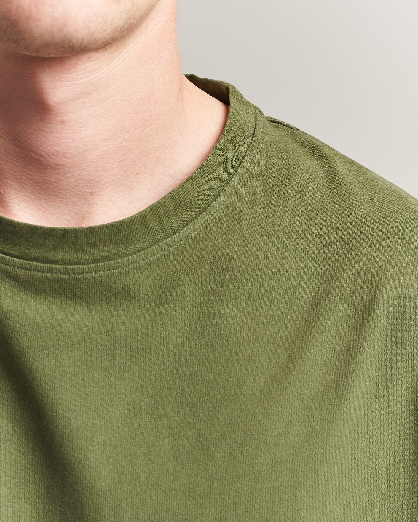 Hombres | Camisetas | Massimo Alba | Nevis Brushed Cotton T-Shirt Moss Green