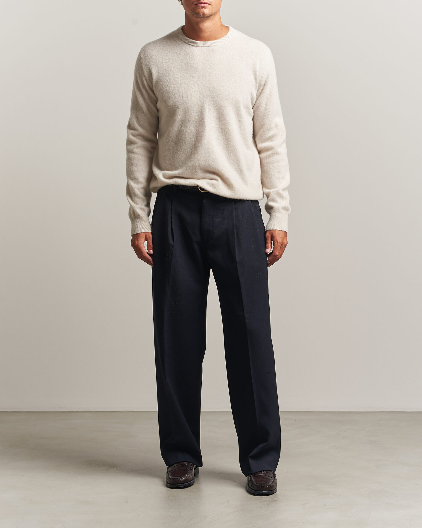 Hombres | Jerséis y prendas de punto | Massimo Alba | Kane Brushed Cashmere Sweater Magnolia