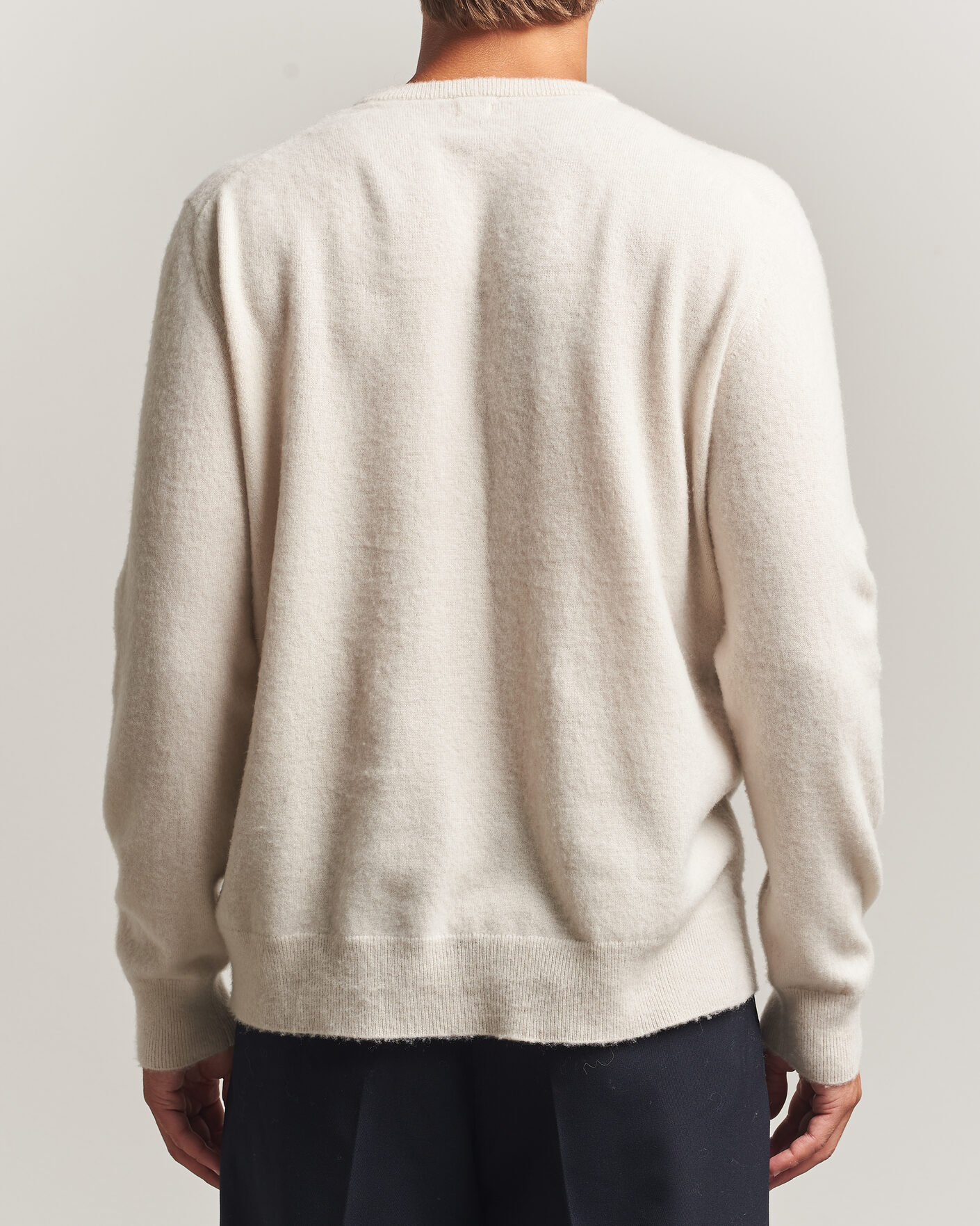 Hombres | Jerséis y prendas de punto | Massimo Alba | Kane Brushed Cashmere Sweater Magnolia