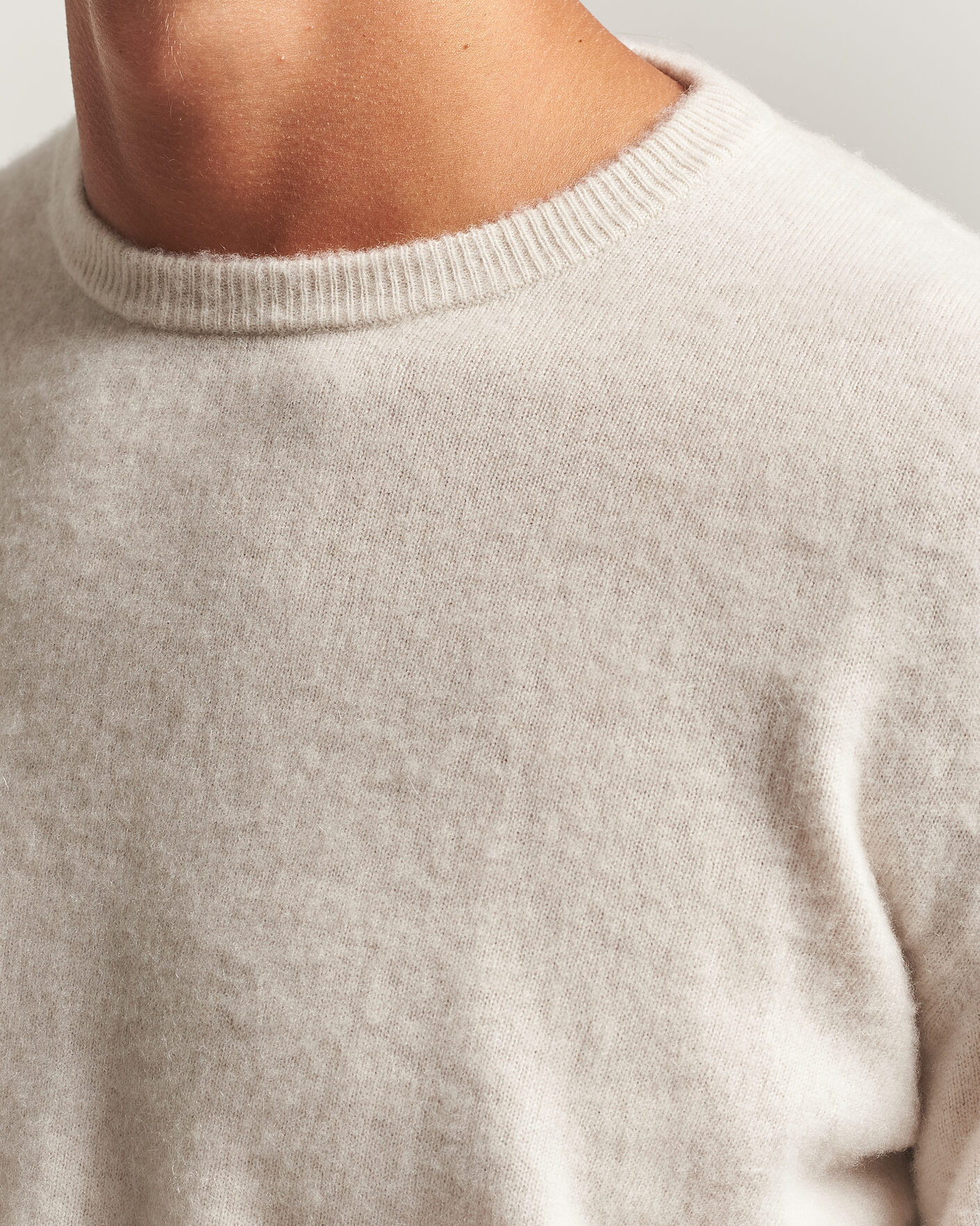 Hombres | Jerséis y prendas de punto | Massimo Alba | Kane Brushed Cashmere Sweater Magnolia