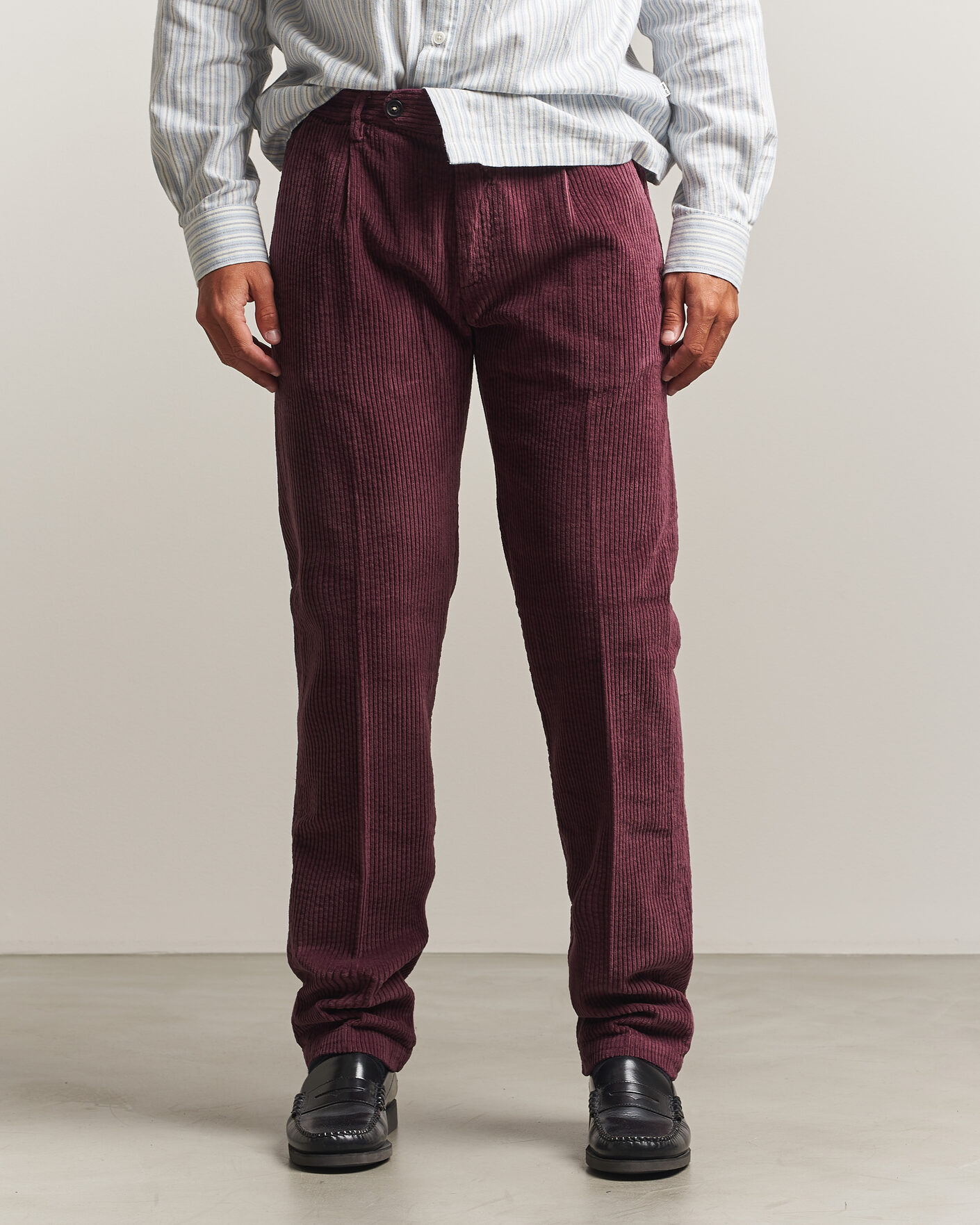 Hombres | Pantalones | Massimo Alba | Ionio Pleated Corduroy Pants Rose Brown