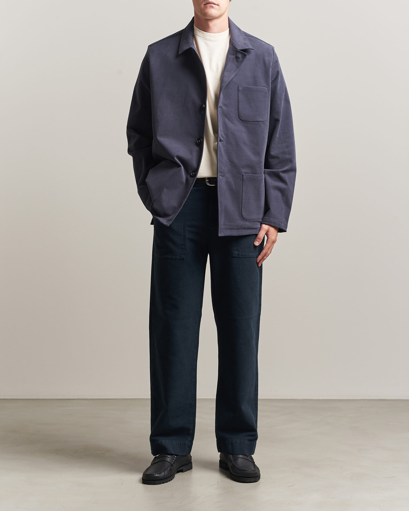 Hombres | Abrigos y chaquetas | Massimo Alba | Florida Brushed Cotton Jacket Navy