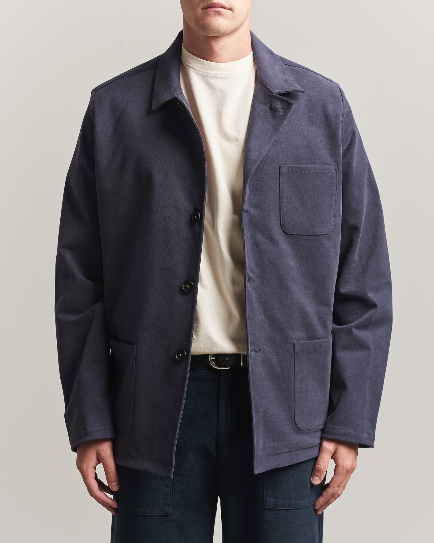 Hombres | Abrigos y chaquetas | Massimo Alba | Florida Brushed Cotton Jacket Navy