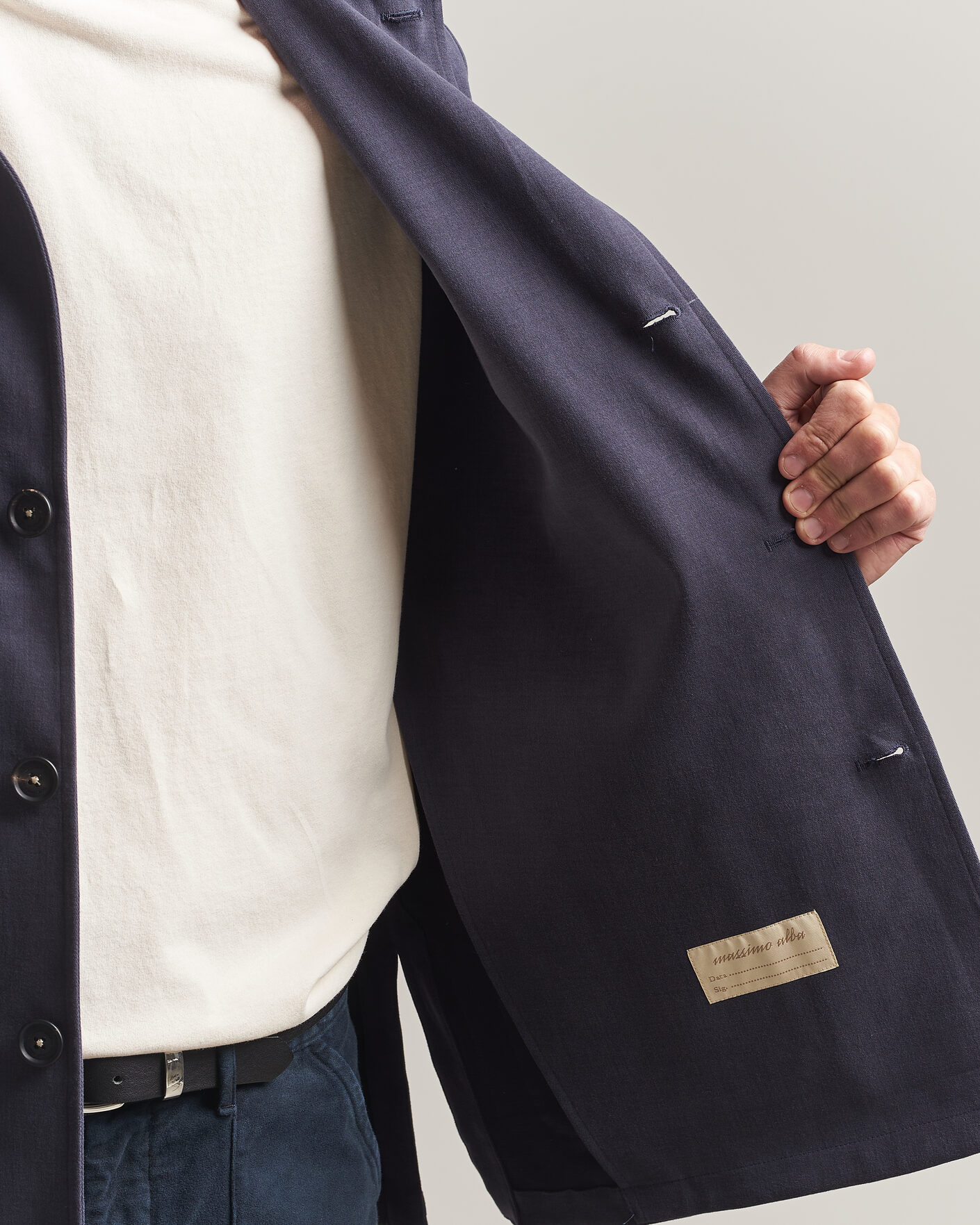 Hombres | Abrigos y chaquetas | Massimo Alba | Florida Brushed Cotton Jacket Navy