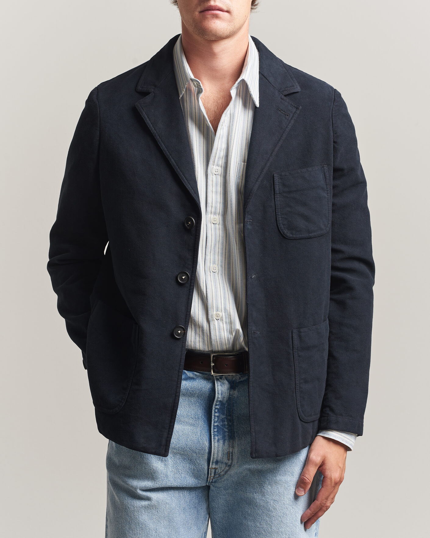 Hombres | Blazers | Massimo Alba | Baglietto Moleskine Jacket Navy
