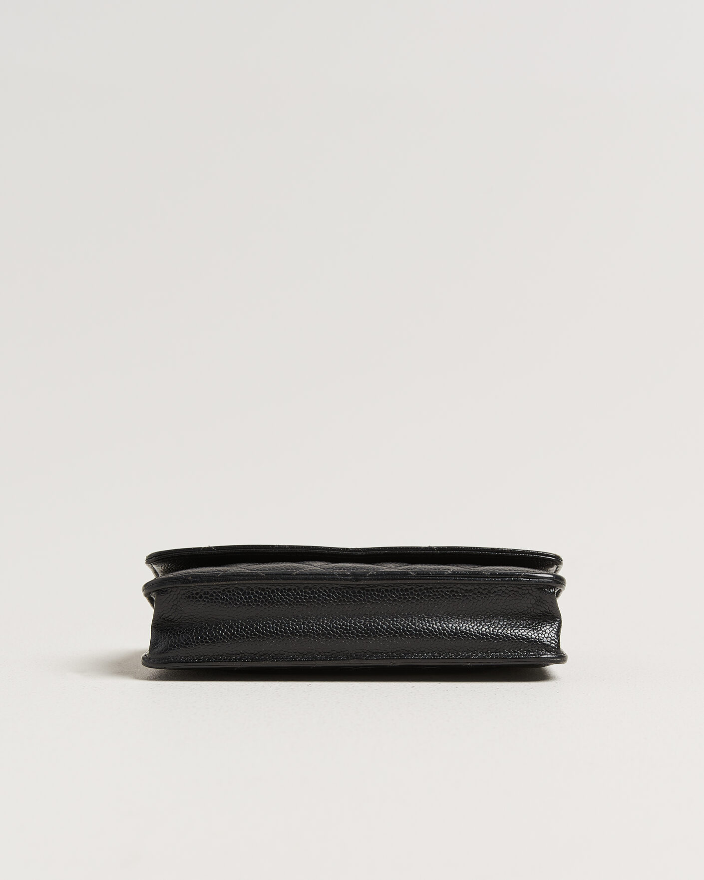Hombres | Pre-Owned & Vintage Bags | Chanel Pre-Owned | Wallet On Chain Caviar Leather Black