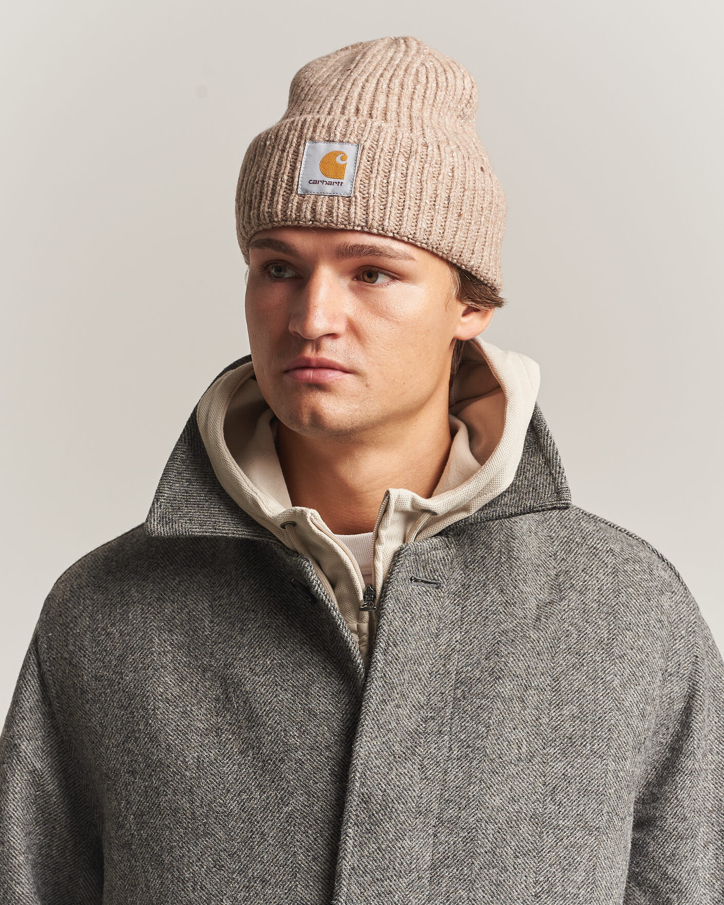 Hombres | Gorros | Carhartt WIP | Anglistic Wool/Cotton Beanie Specled Fleur De Sel