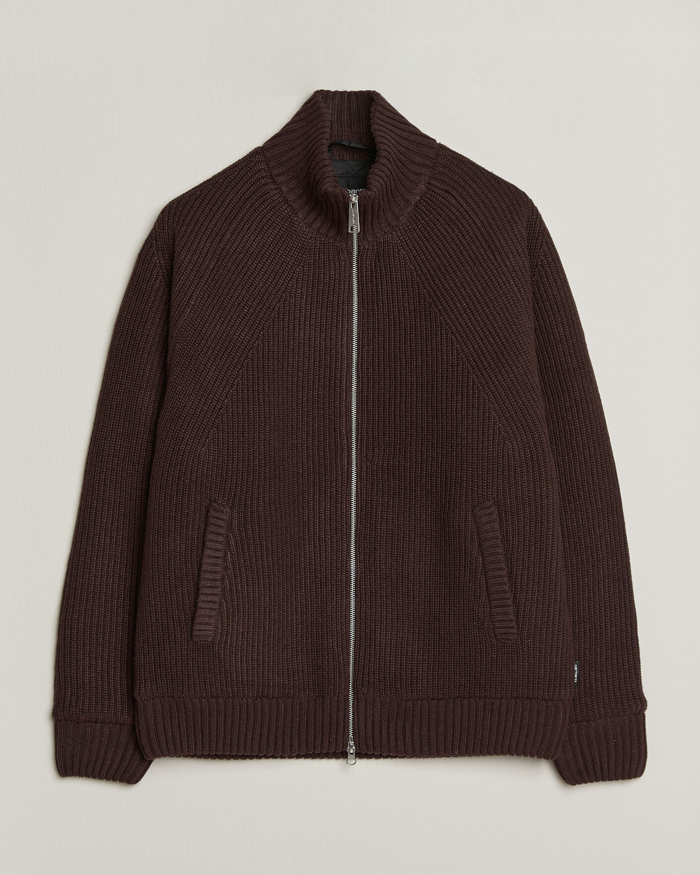 Hombres | Jerséis y prendas de punto | Carhartt WIP | Bandley Padded Wool Mix Full Zip Palisander Brown