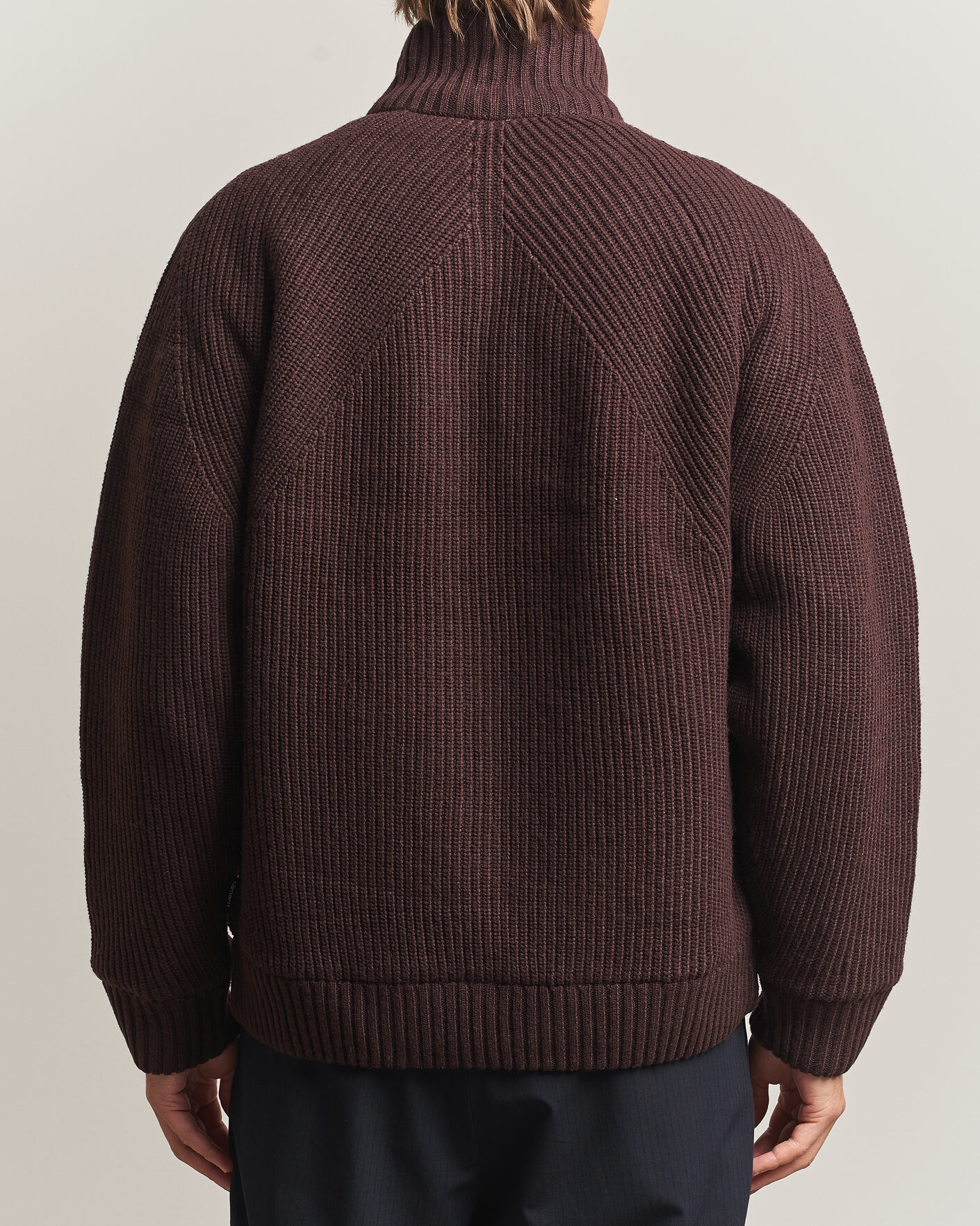 Hombres | Jerséis y prendas de punto | Carhartt WIP | Bandley Padded Wool Mix Full Zip Palisander Brown
