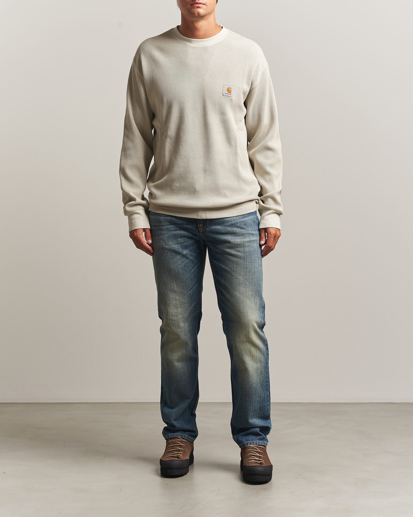 Hombres | Camisetas | Carhartt WIP | Long Sleeve Waffle T-Shirt Fleur De Sel