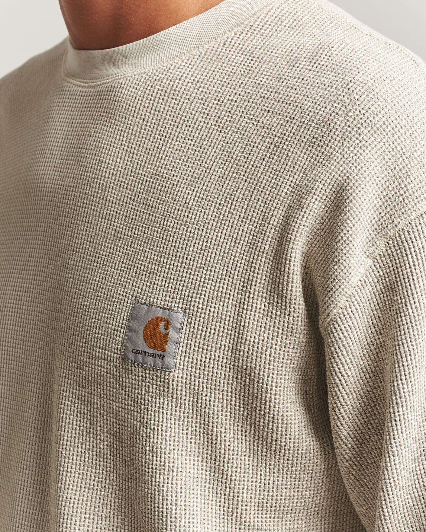 Hombres | Camisetas | Carhartt WIP | Long Sleeve Waffle T-Shirt Fleur De Sel