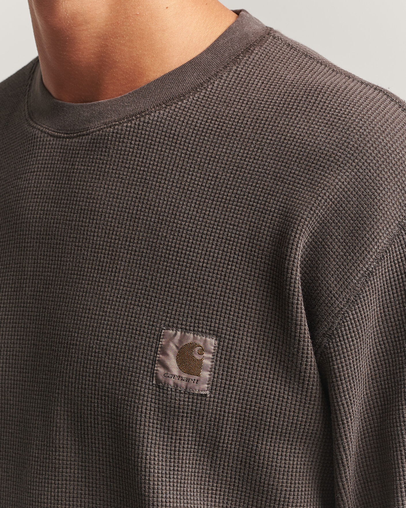 Hombres | Camisetas | Carhartt WIP | Long Sleeve Waffle T-Shirt Tobacco