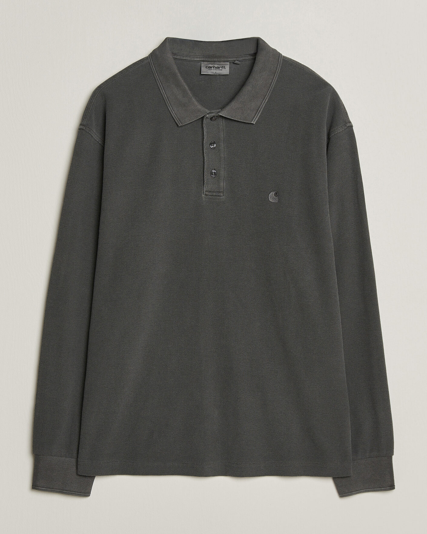 Hombres | Jerséis y prendas de punto | Carhartt WIP | Long Sleeve Waffle Rugby Shirt Black
