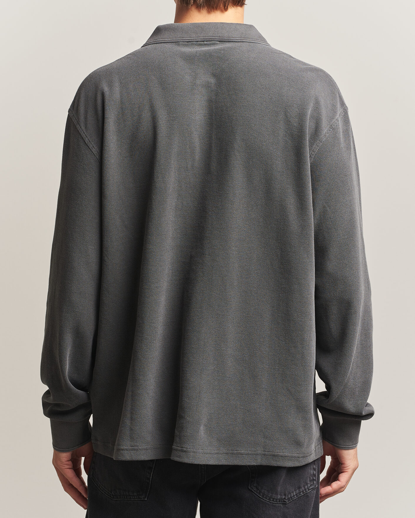 Hombres | Jerséis y prendas de punto | Carhartt WIP | Long Sleeve Waffle Rugby Shirt Black