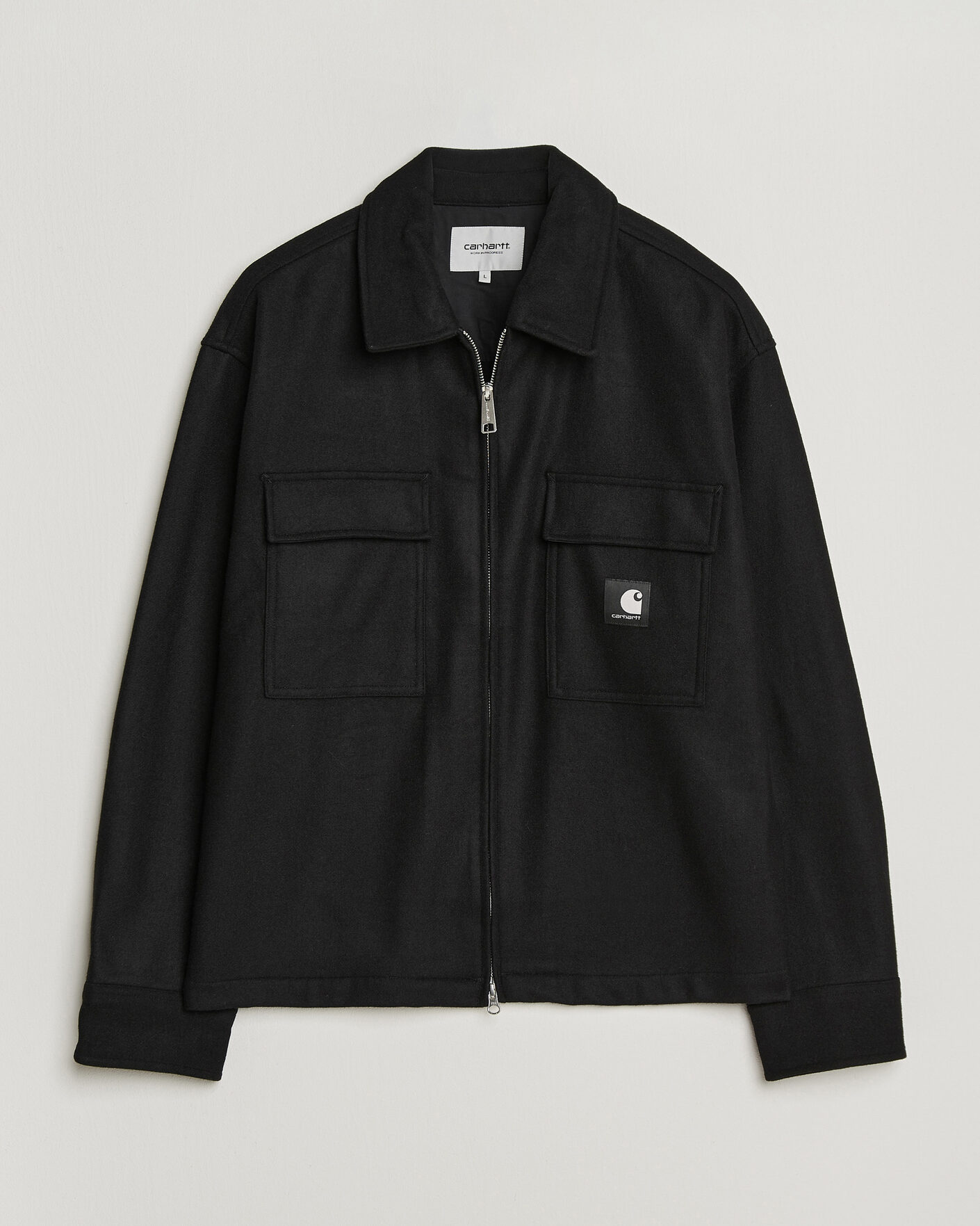 Hombres | Camisas | Carhartt WIP | Atoka Wool Zip Shirt Jacket Black