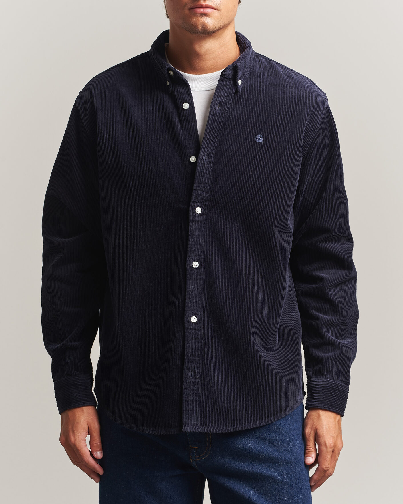 Hombres | Camisas | Carhartt WIP | Madison Cord Shirt Dark Navy