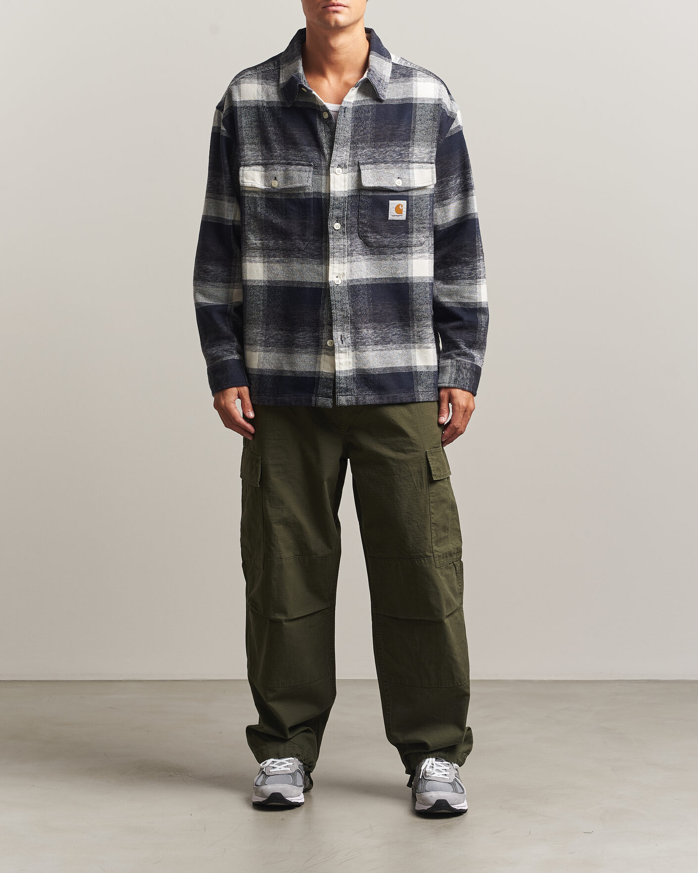 Hombres | Camisas | Carhartt WIP | Esterson Checked Shirt Dark Navy