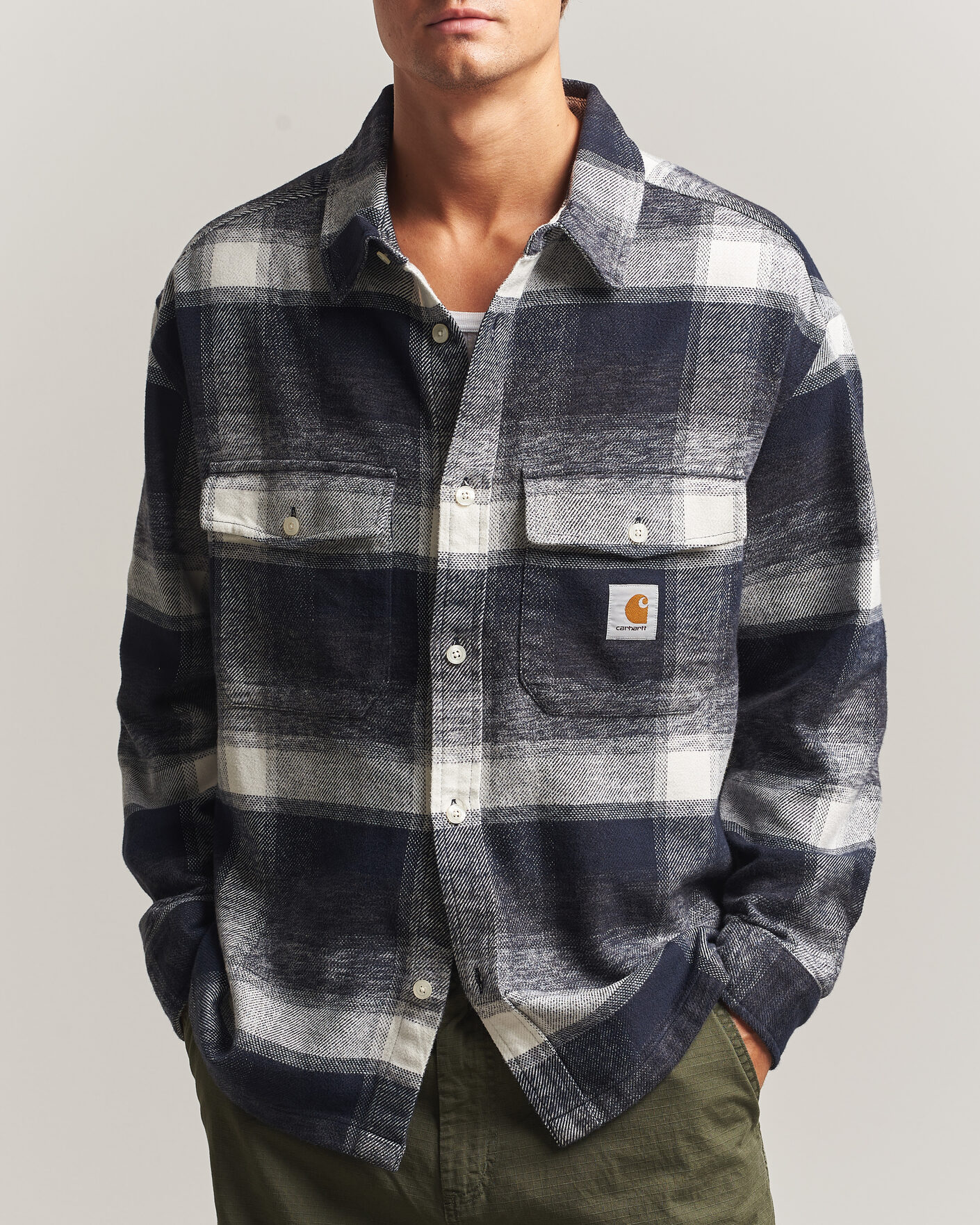 Hombres | Camisas | Carhartt WIP | Esterson Checked Shirt Dark Navy