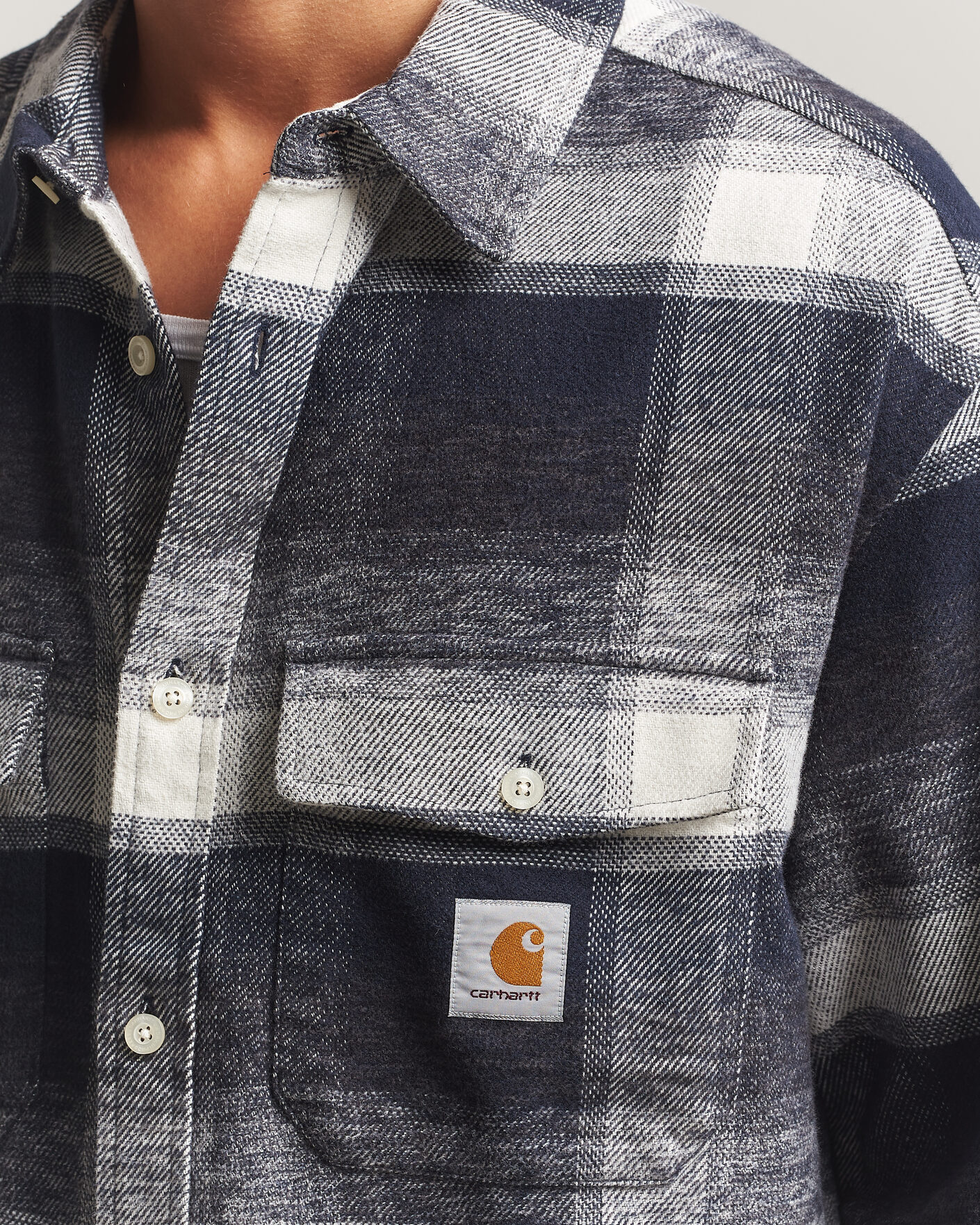 Hombres | Camisas | Carhartt WIP | Esterson Checked Shirt Dark Navy
