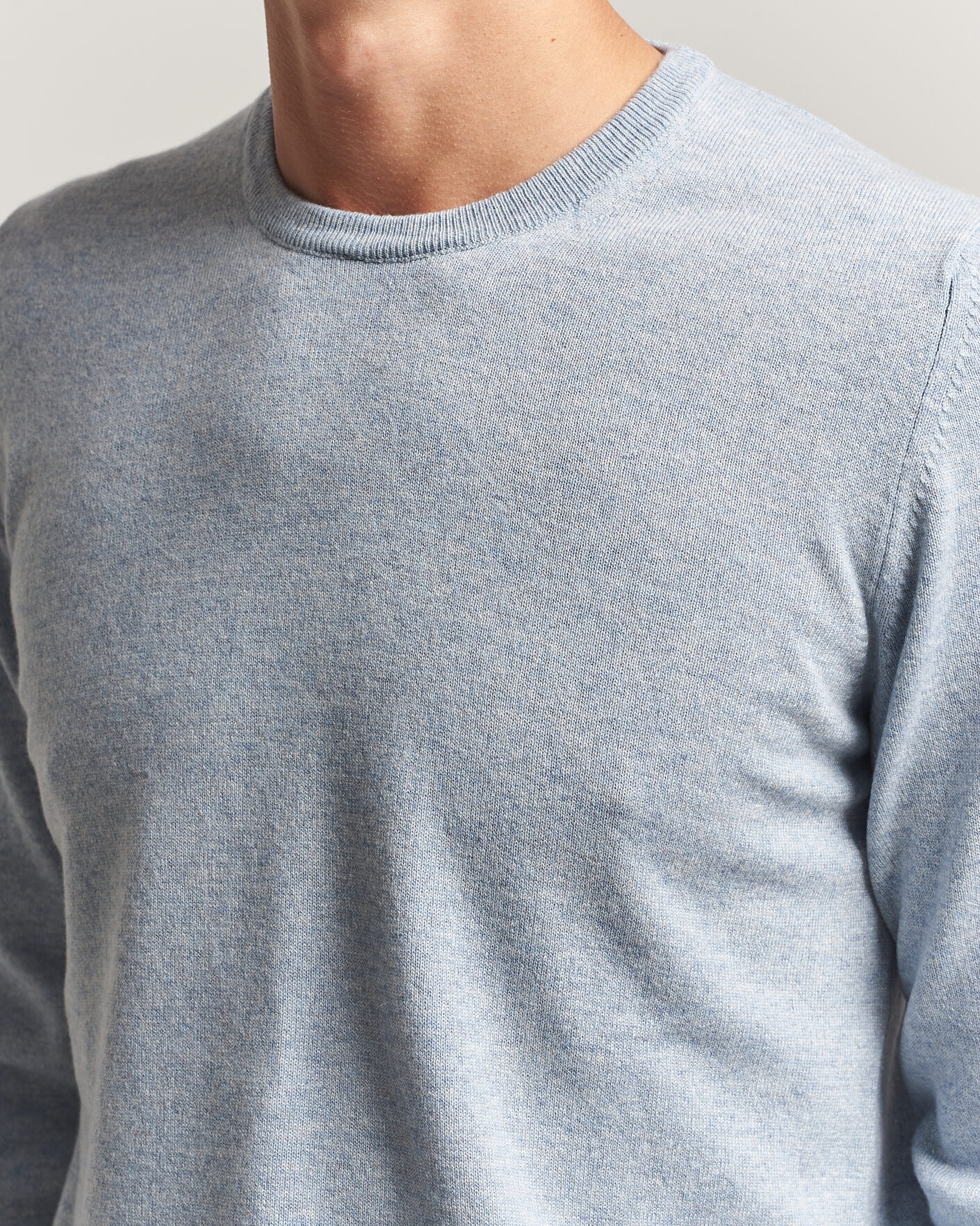 Hombres | Jerséis y prendas de punto | Fedeli | Pure Cashmere Crew Neck Light Blue