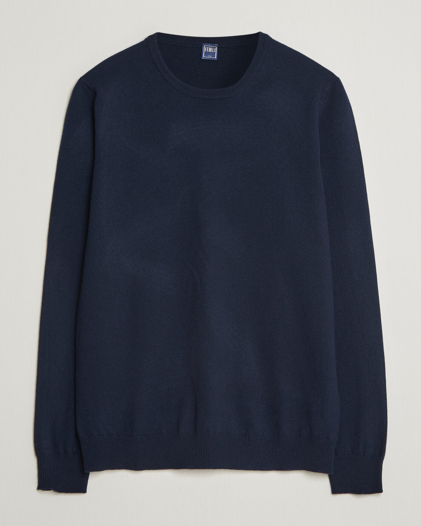Hombres | Jerséis y prendas de punto | Fedeli | Pure Cashmere Crew Neck Navy Blue