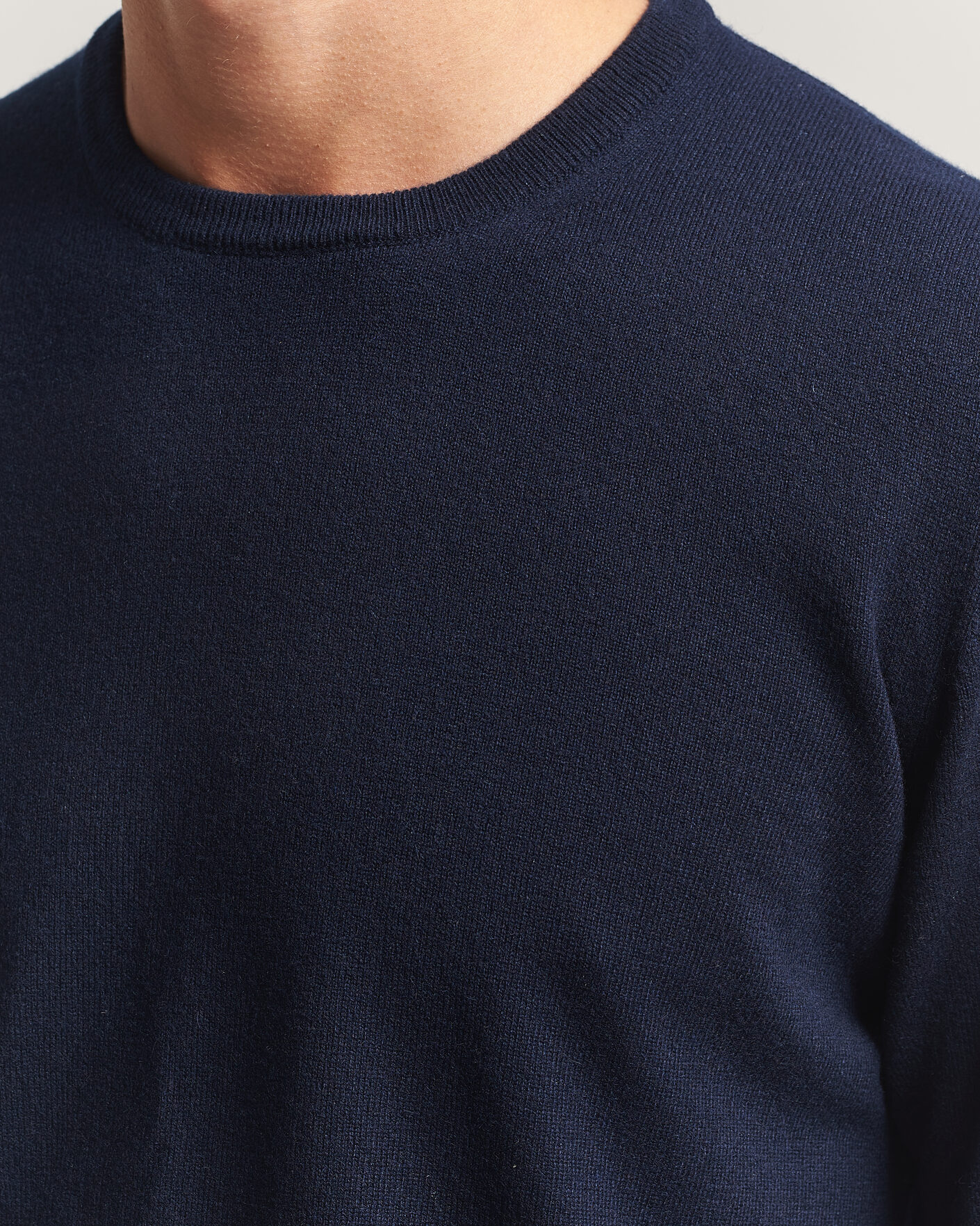 Hombres | Jerséis y prendas de punto | Fedeli | Pure Cashmere Crew Neck Navy Blue
