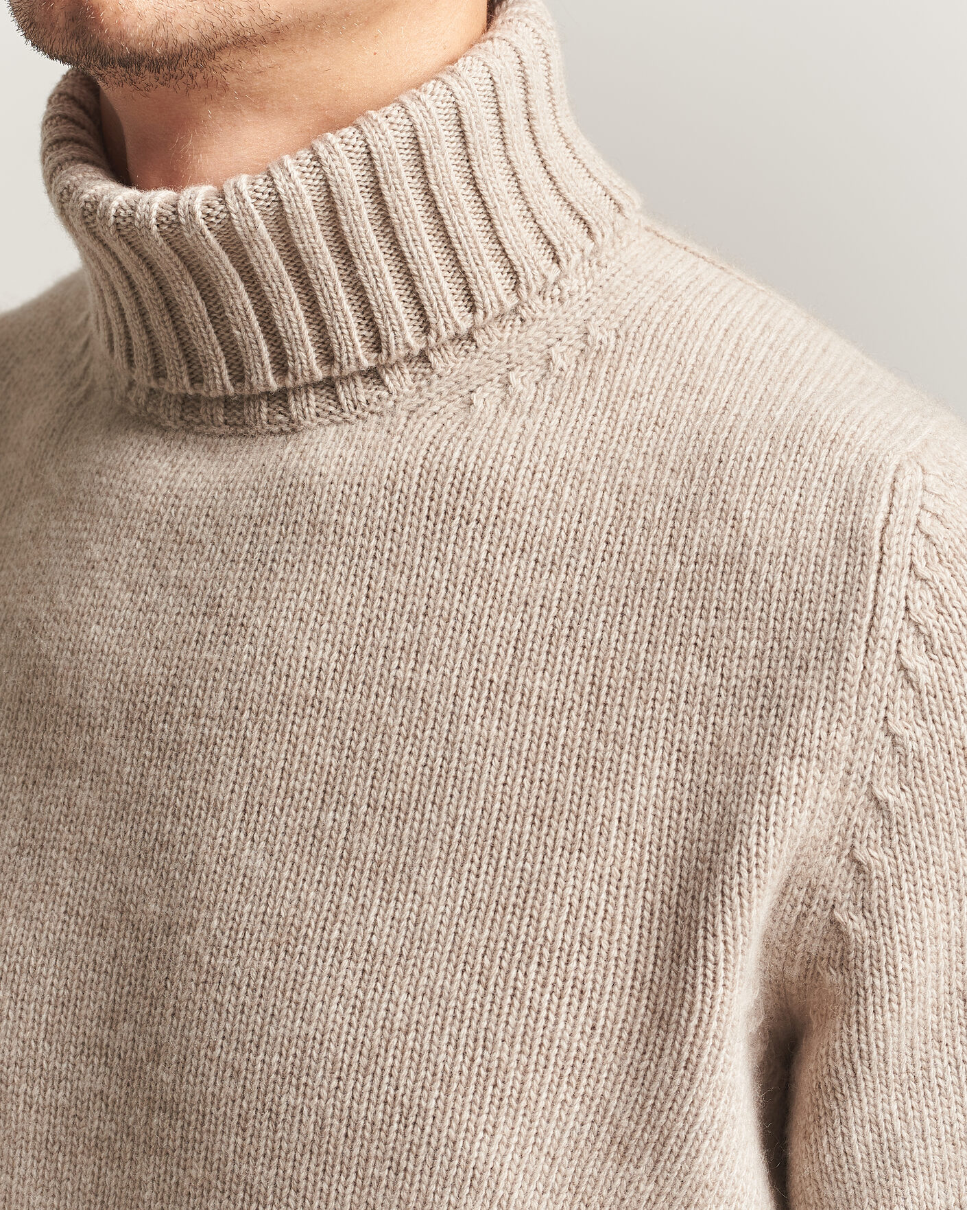 Hombres | Jerséis y prendas de punto | Fedeli | Wool/Cashmere Rollneck Beige
