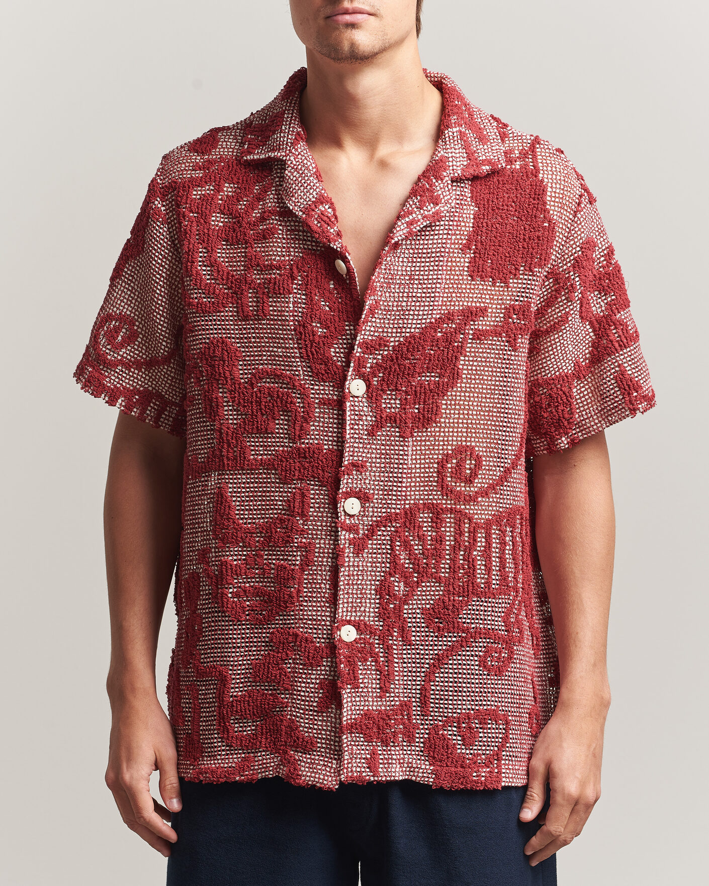 Hombres | Camisas | OAS | Arcano Cuba Short Sleeve Shirt Red