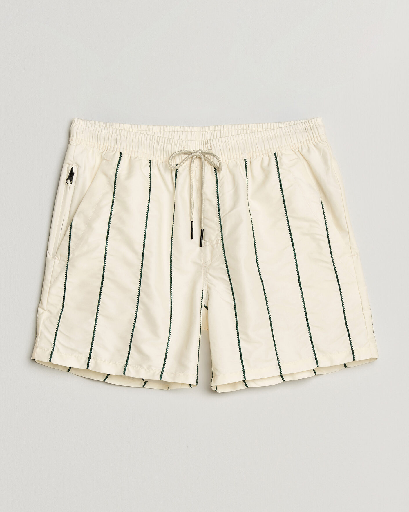 Hombres | Bañadores | OAS | Granada Striped Swimshorts White/Green