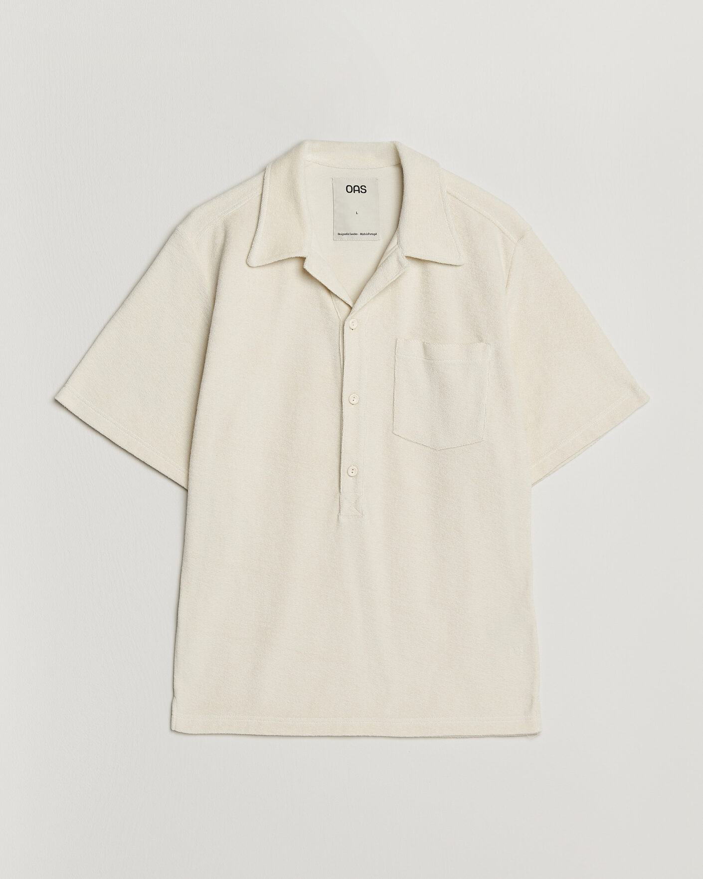 Hombres | Polos | OAS | Novo Regular Fit Terry Polo Ecru