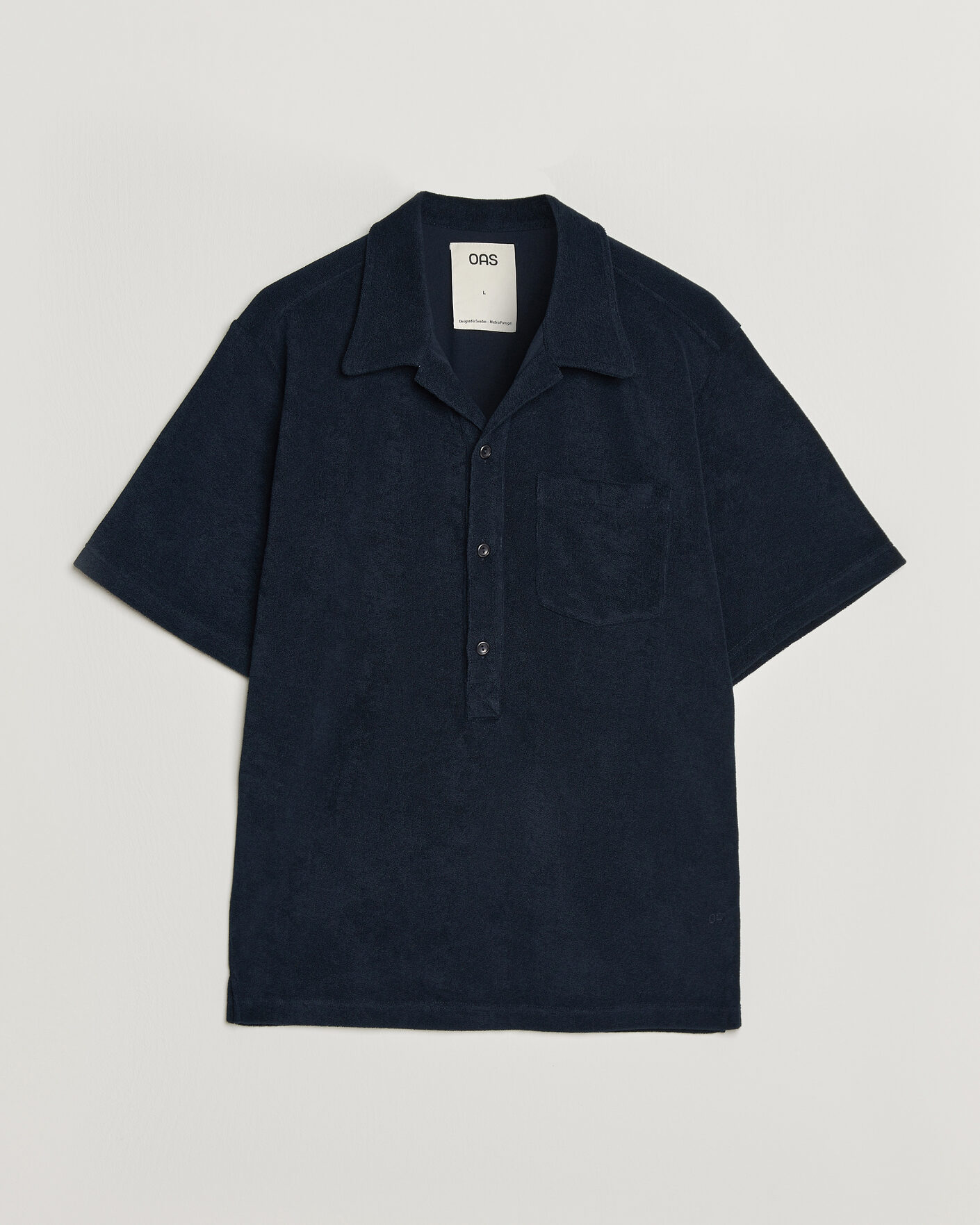 Hombres | Polos | OAS | Novo Regular Fit Terry Polo Dark Blue