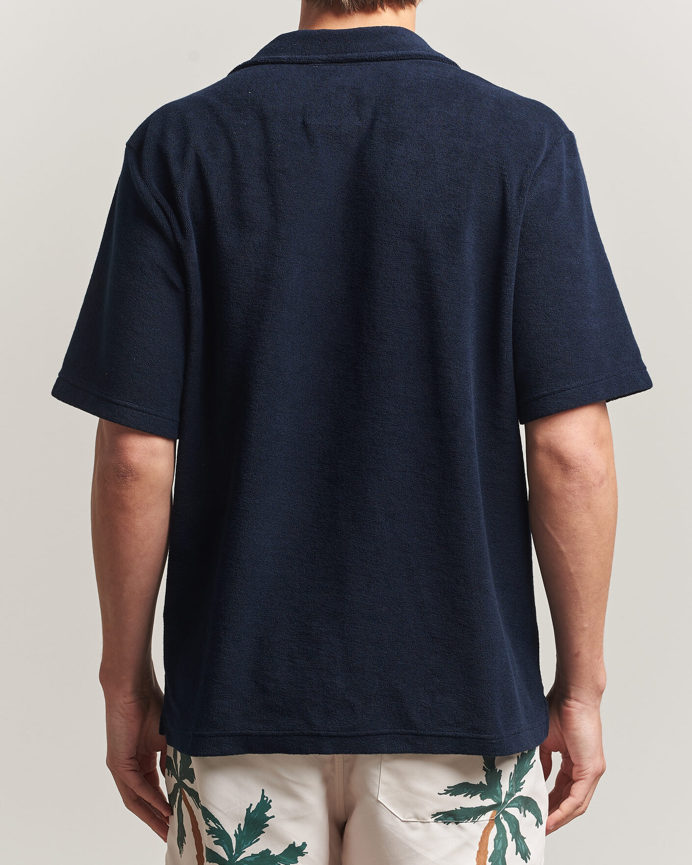 Hombres | Polos | OAS | Novo Regular Fit Terry Polo Dark Blue