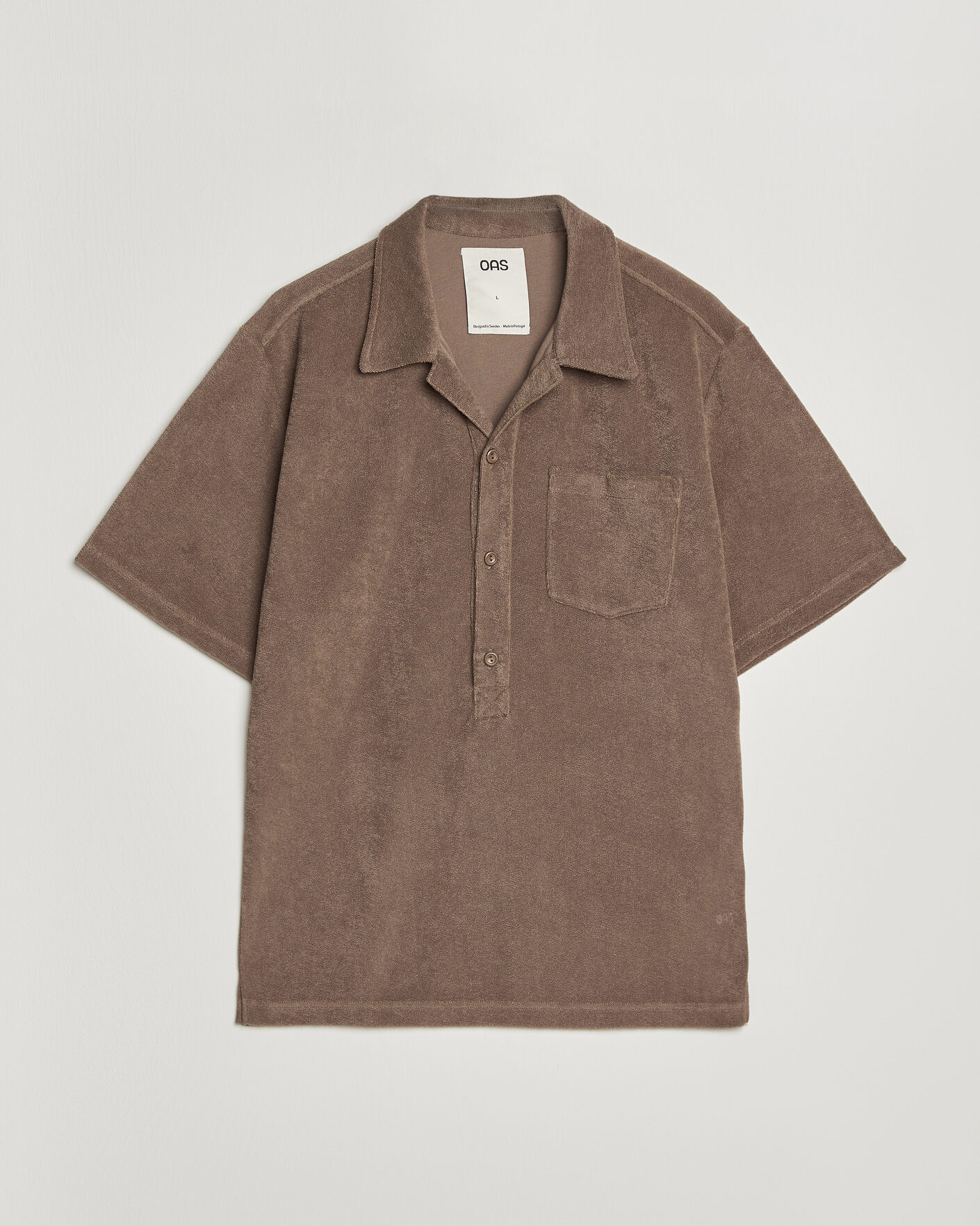 Hombres | Polos | OAS | Novo Regular Fit Terry Polo Brown