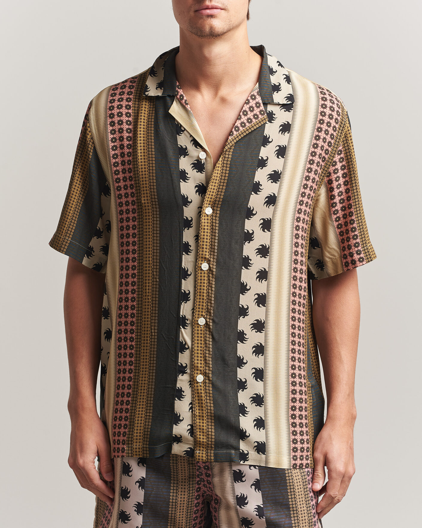 Hombres | Camisas | OAS | Mixset Rocco Printed Cuba Short Sleeve Shirt Multi
