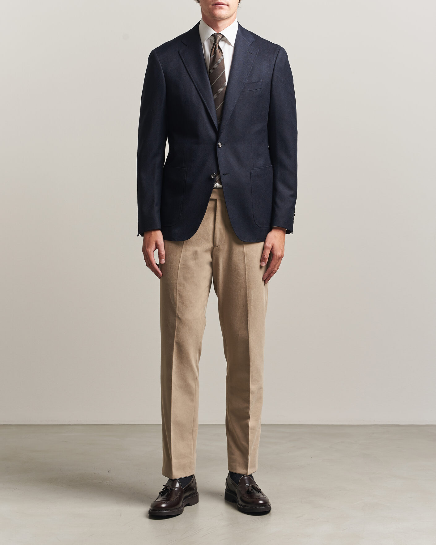 Hombres | Blazers | Canali | Kei Impeccabile Flannel Blazer Navy