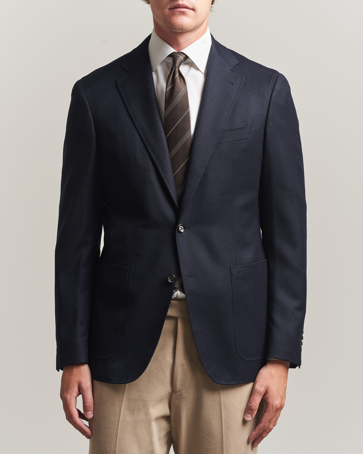 Hombres | Blazers | Canali | Kei Impeccabile Flannel Blazer Navy
