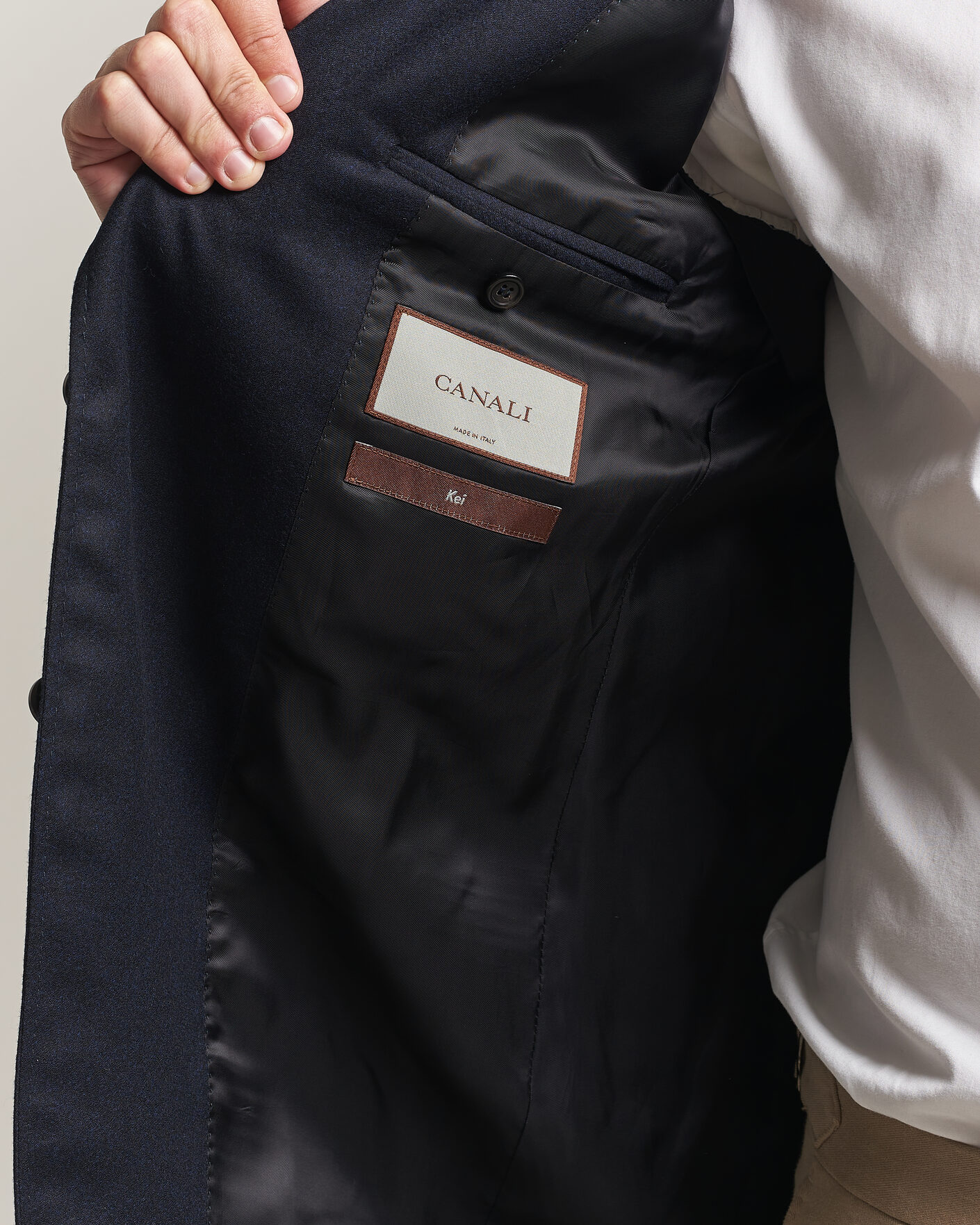 Hombres | Blazers | Canali | Kei Impeccabile Flannel Blazer Navy