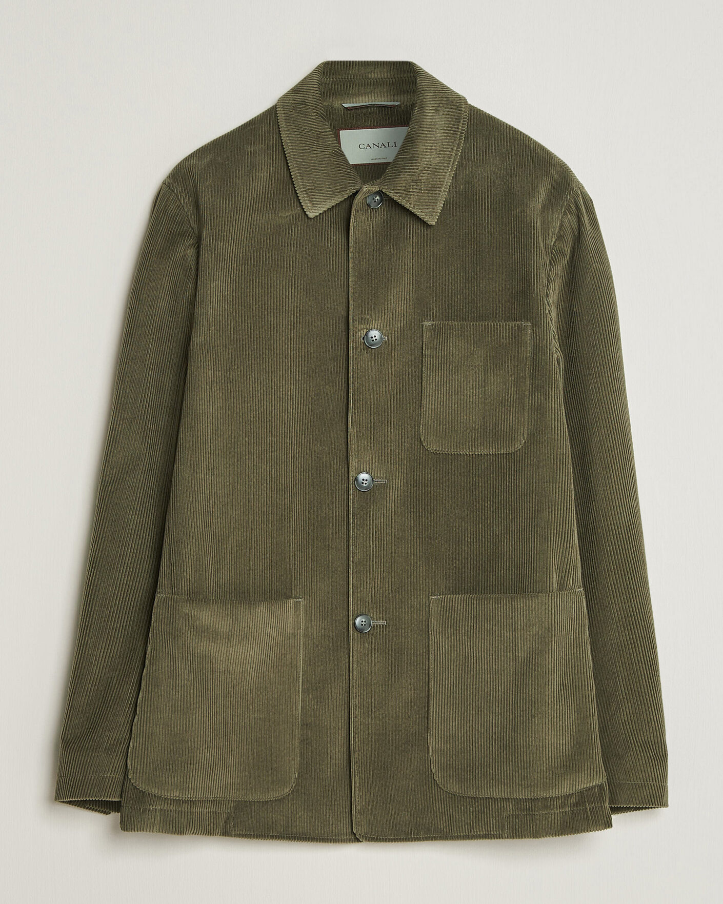 Hombres | Abrigos y chaquetas | Canali | Corduroy Chore Jacket Olive