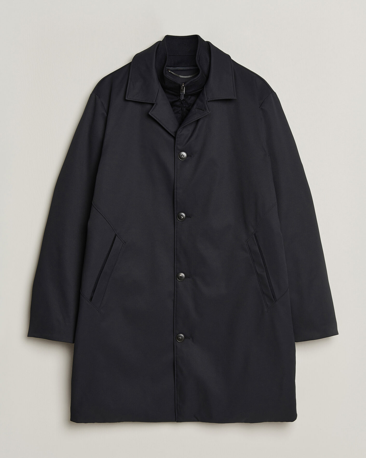 Hombres | Abrigos y chaquetas | Canali | Zip Liner Down Coat Navy