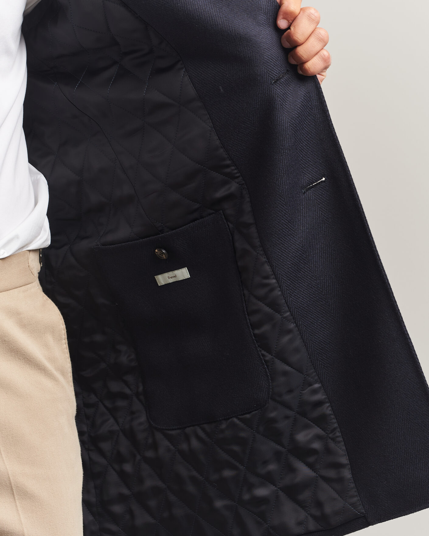 Hombres | Abrigos y chaquetas | Canali | Kei Wool Travel Coat Navy
