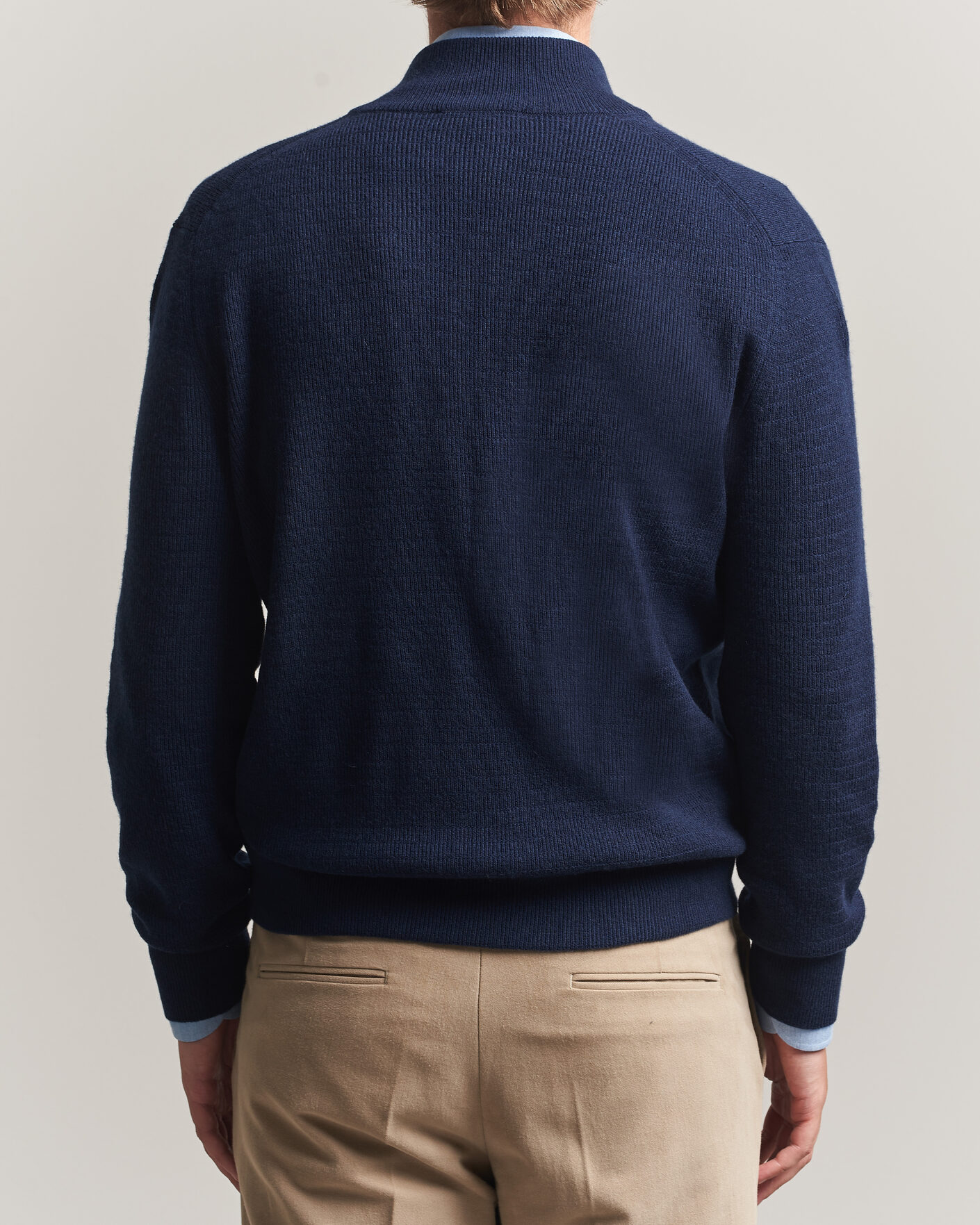 Hombres | Jerséis y prendas de punto | Canali | Wool/Cashmere Full Zip Cardigan Navy
