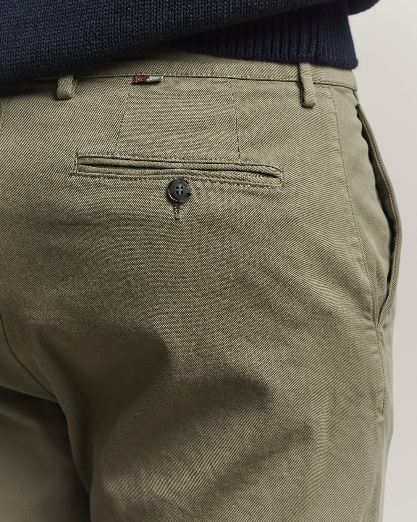 Hombres | Pantalones | Canali | Cotton Twill Chinos Olive