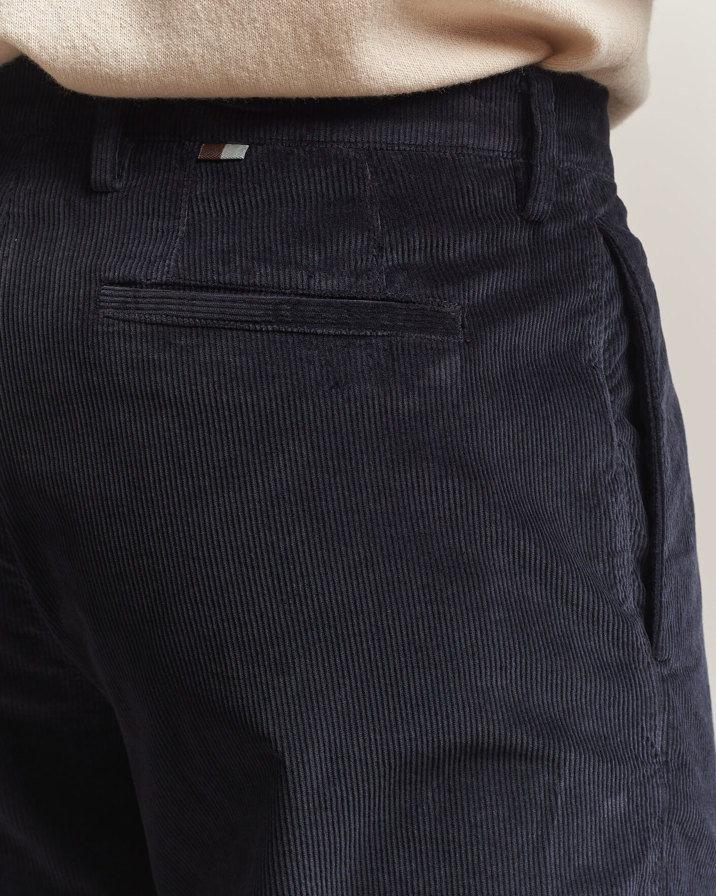 Hombres | Pantalones | Canali | Comfort Corduroy Pants Navy