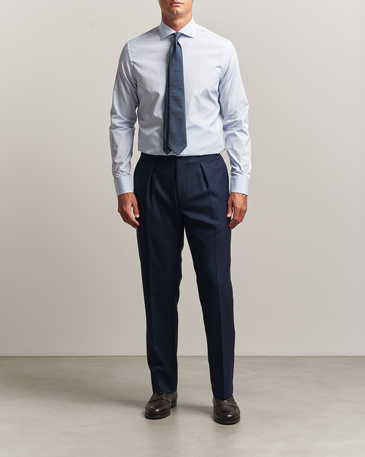 Hombres | Camisas | Canali | Slim Fit Dress Shirt Light Blue Stripe