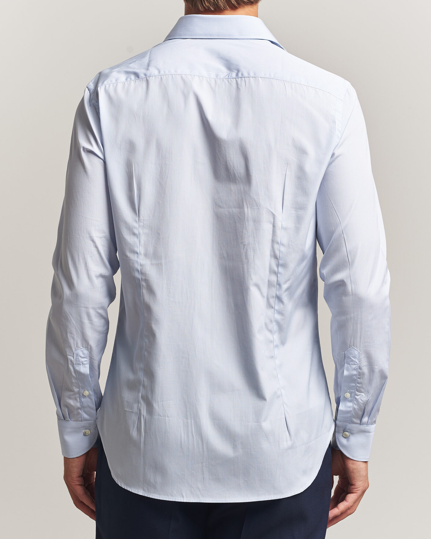 Hombres | Camisas | Canali | Slim Fit Dress Shirt Light Blue Stripe