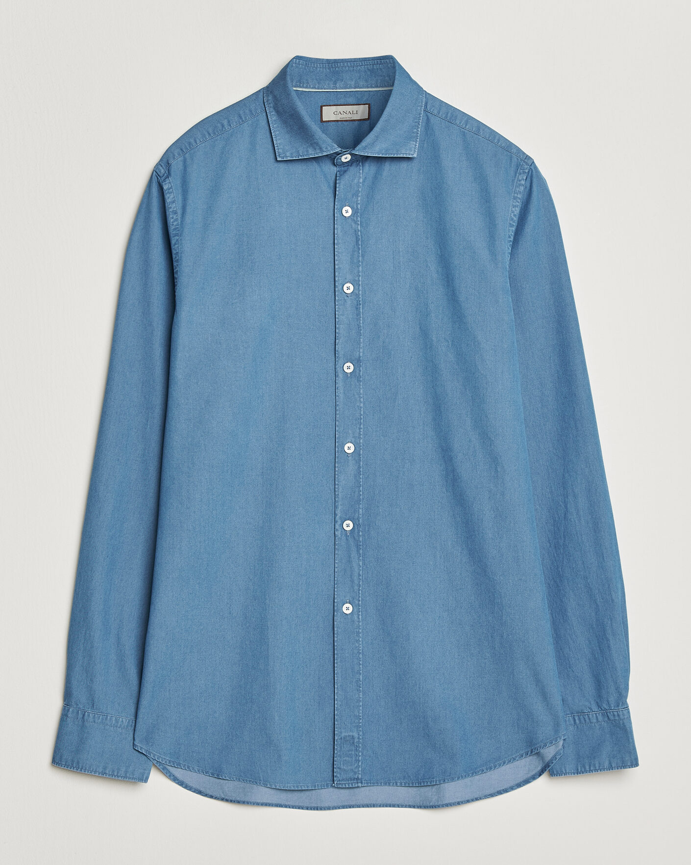 Hombres | Camisas | Canali | Denim Shirt Stone Wash
