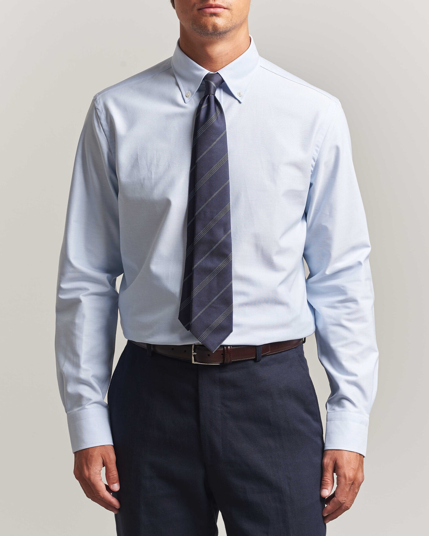 Hombres | Camisas | Canali | Oxford Button Down Shirt Light Blue