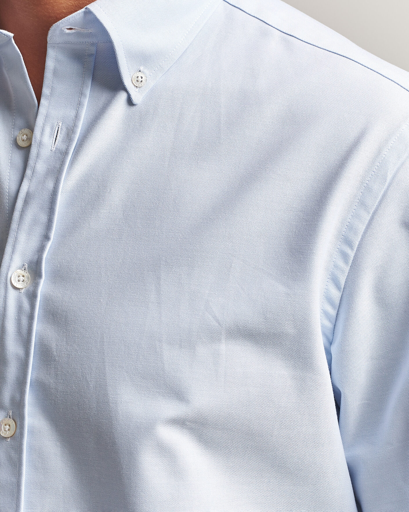 Hombres | Camisas | Canali | Oxford Button Down Shirt Light Blue