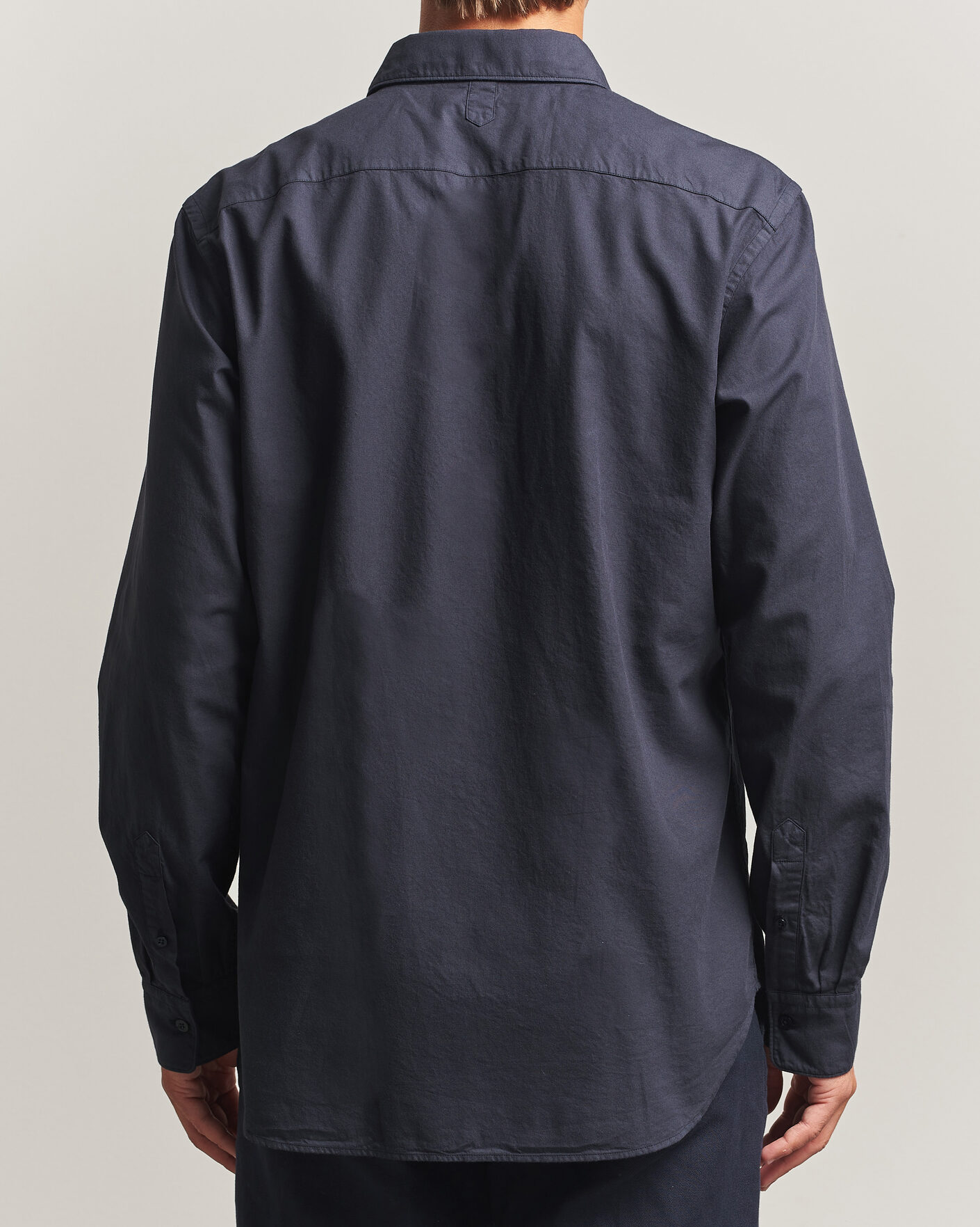 Hombres | Camisas | Canali | Garment Dyed Cotton Shirt Navy
